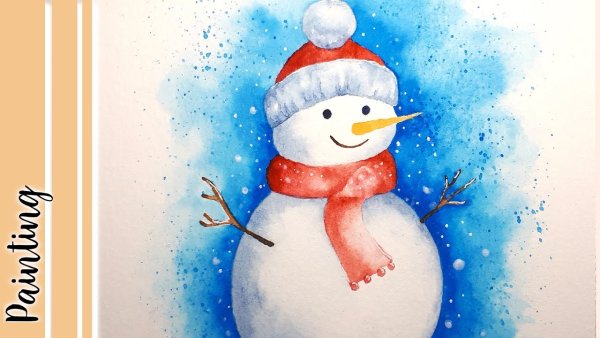 Snowman Watercolor