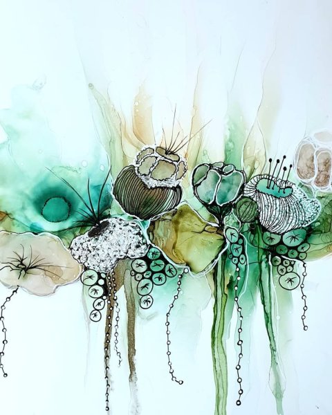 Рисунки акварелью абстракция