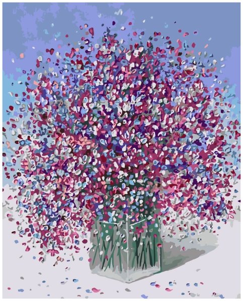 Цветы мазками