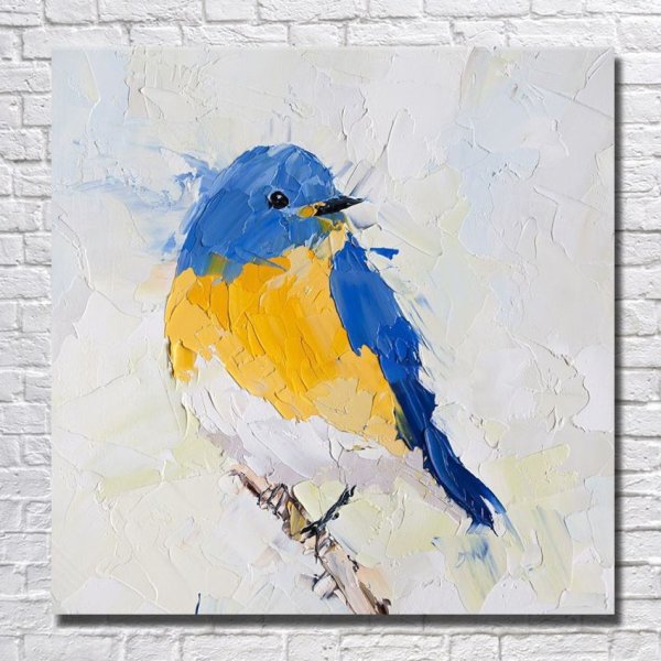 Птицы акрилом на холсте