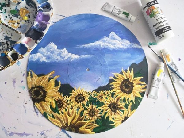 Рисование на пластинках