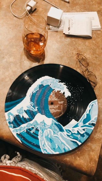 Разрисованные пластинки виниловые