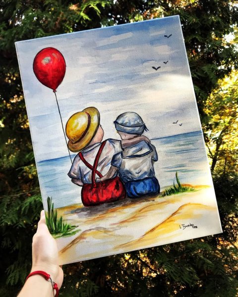 День рисунок акрилом