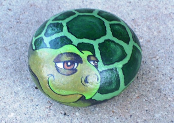 Черепаха роспись на Камне