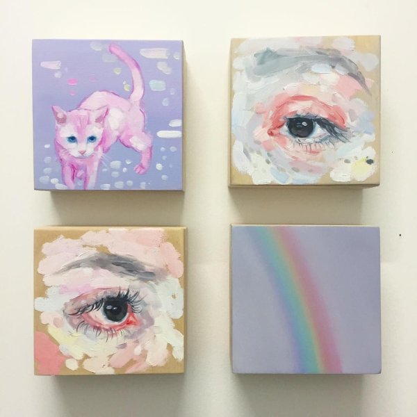 Мини картины гуашью