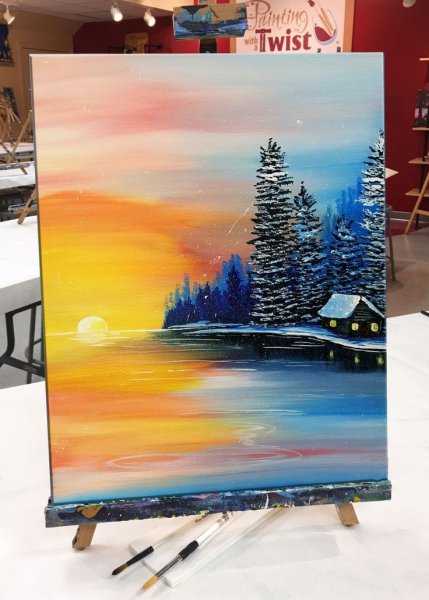 Рисование масляными красками на холсте