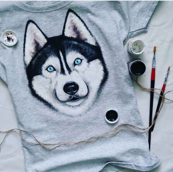 Роспись одежды акриловыми красками