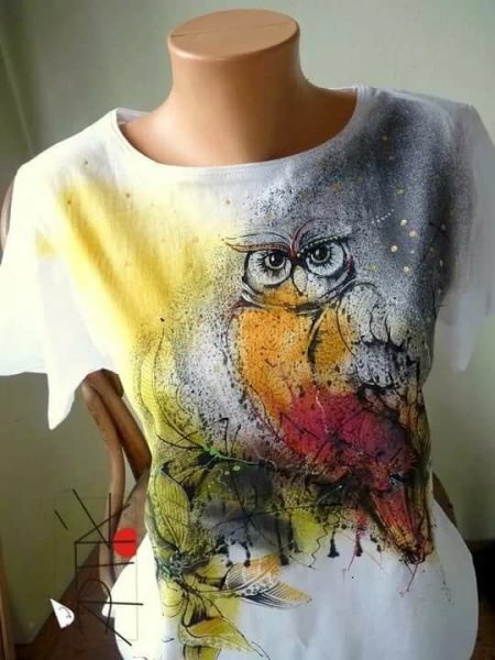 Батик на футболке