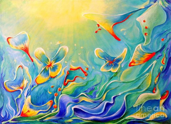 Рисование акрилом абстракция