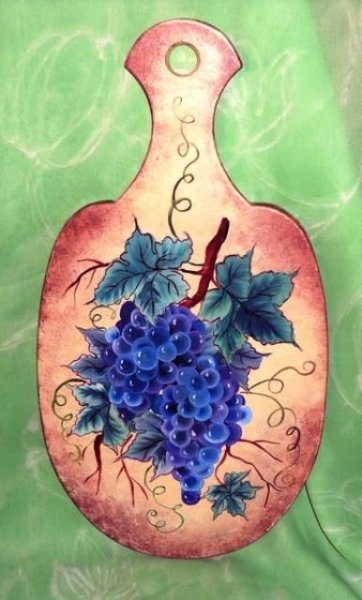 Роспись досок разделочных акриловыми красками