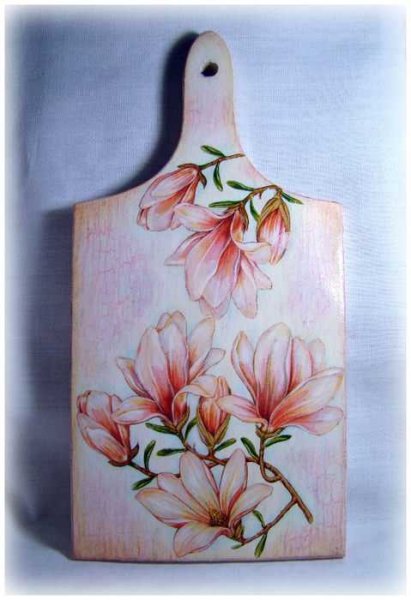 Разделочная доска с цветами