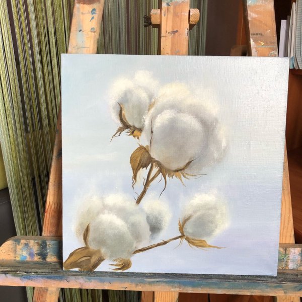 Хлопок картина маслом