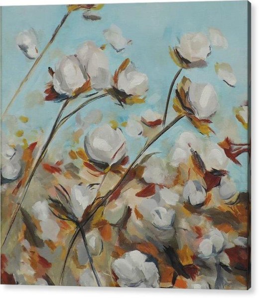 Хлопок картина акрилом