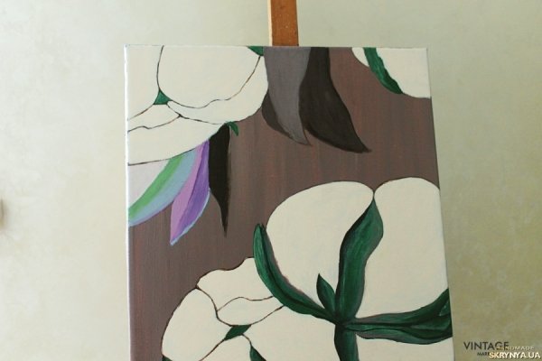 Хлопок картина акрилом