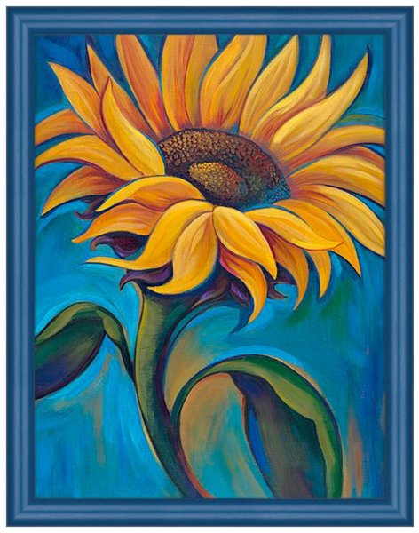 Подсолнухи акриловыми красками