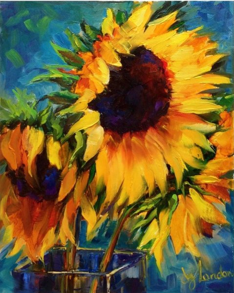 Подсолнухи абстракционизм Исымов