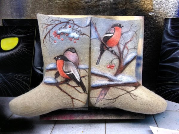 Роспись валенок