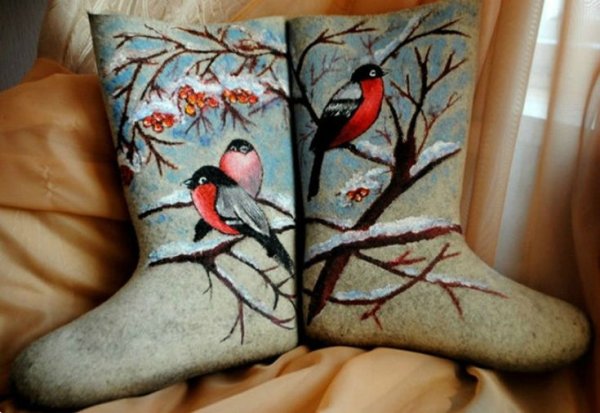 Валенки разукрашенные