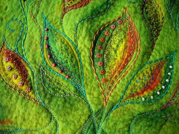 Зимний пейзаж из шерсти