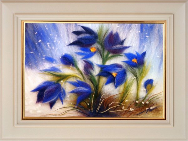 Панно в технике мокрого валяния