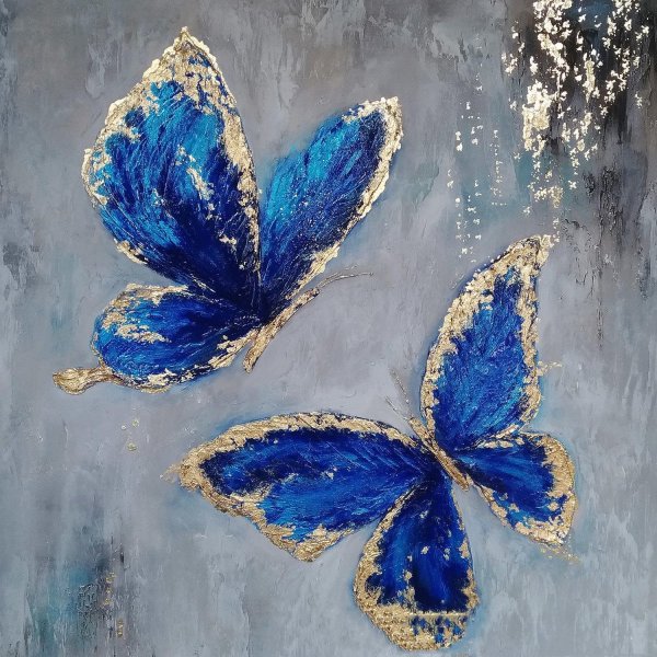 Бабочка поталью и акрилом