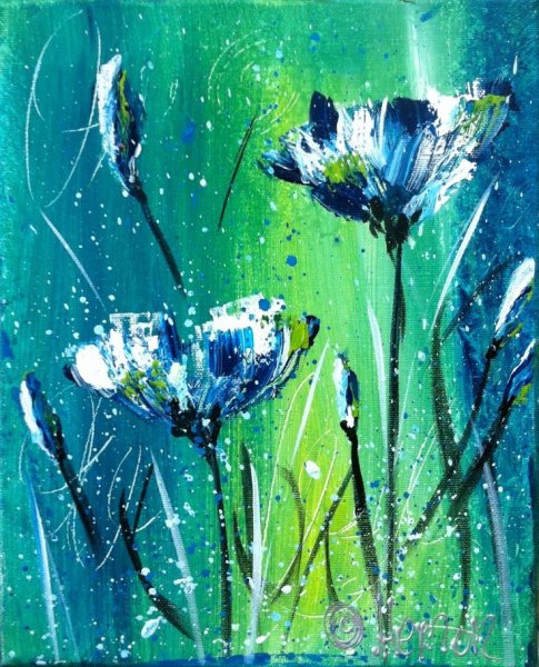 Живопись в зеленых тонах