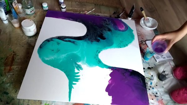 Рисование жидким акрилом для начинающих