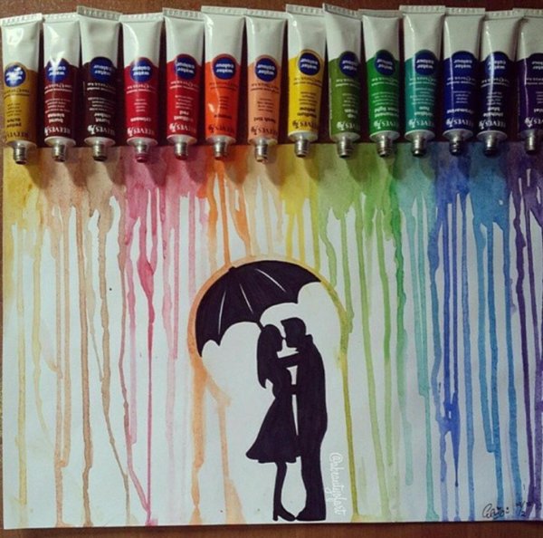 Рисунки красками