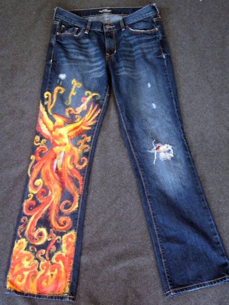 Расписанные джинсы