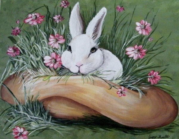 Пасхальный кролик акрилом