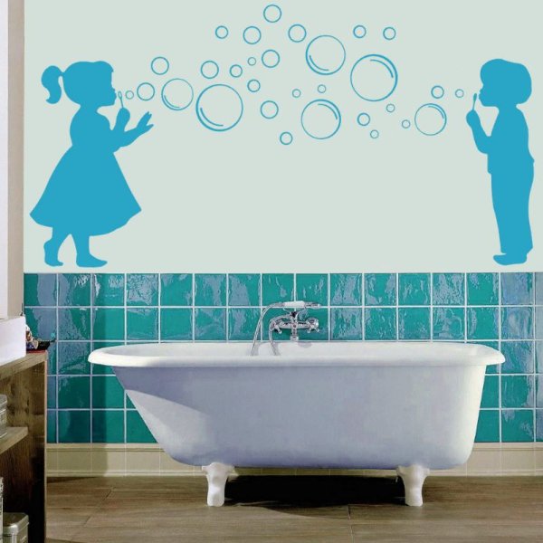 Декор стен в ванной