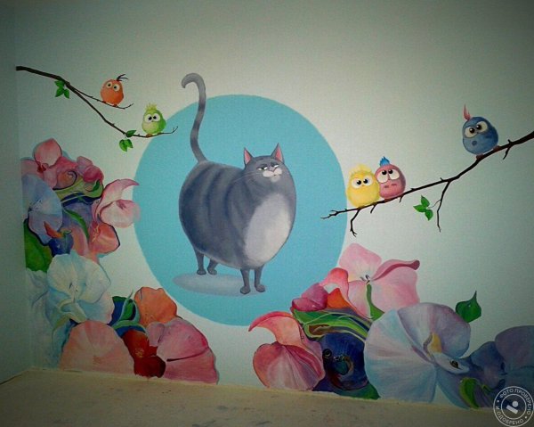 Роспись стен акрилом