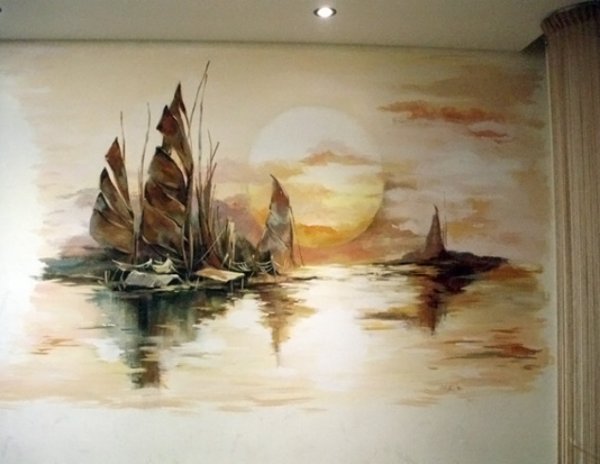 Настенная роспись акриловыми красками
