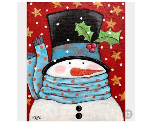 Новогодние картины акрилом