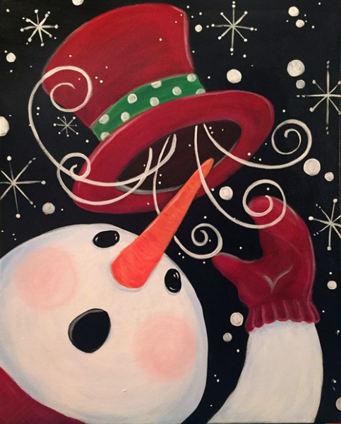 Новогодние картины акрилом