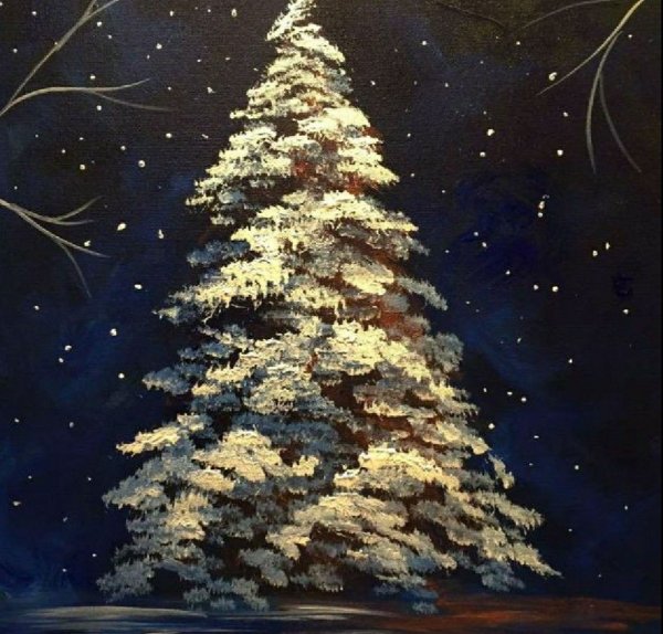 Елка живопись