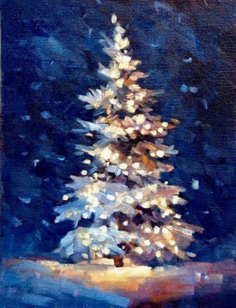 Ель живопись