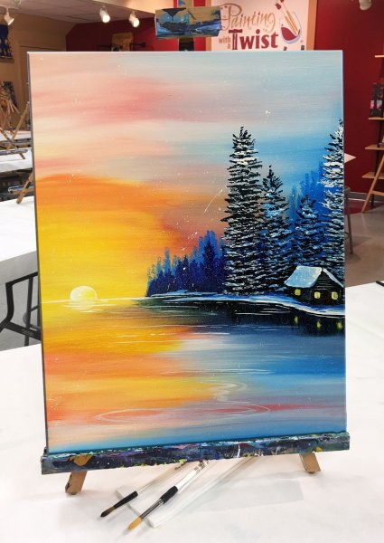 Рисование акрилом на холсте