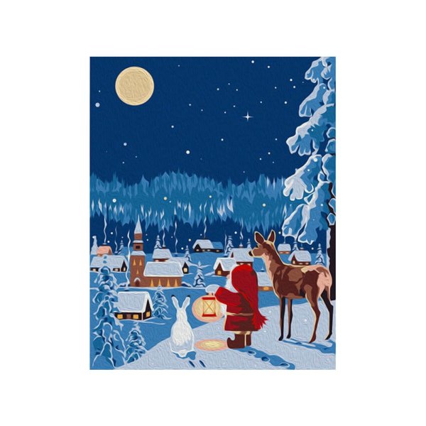 Рисование по номерам на холсте новый год