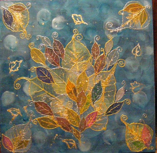 Композиции из скелетированных листьев