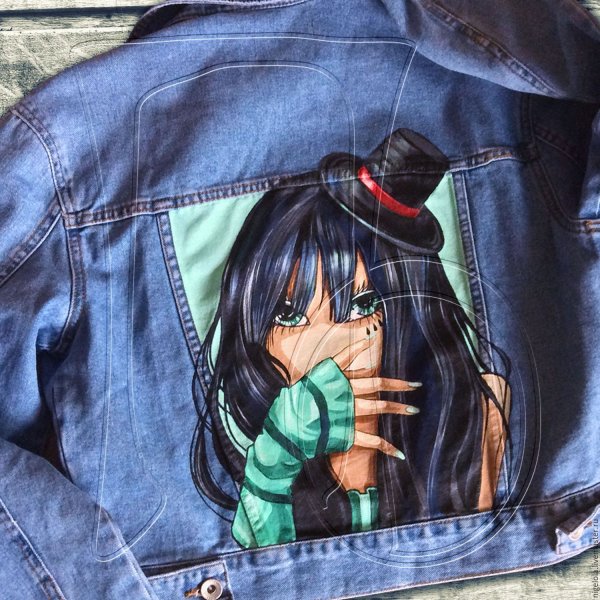 Джинсы в стиле аниме