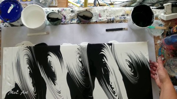 Акриловые картины феном