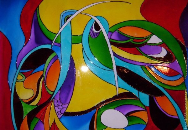 Витраж по стеклу