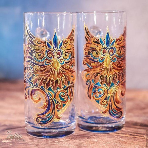 Роспись по стеклу акриловыми красками