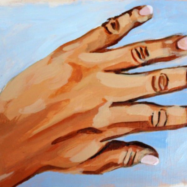 Кисть человека гуашью