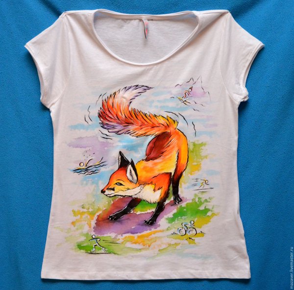 Батик на футболке