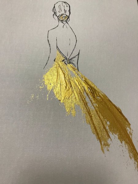 Балерина живопись с поталью