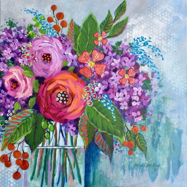 Живопись акрилом на холсте