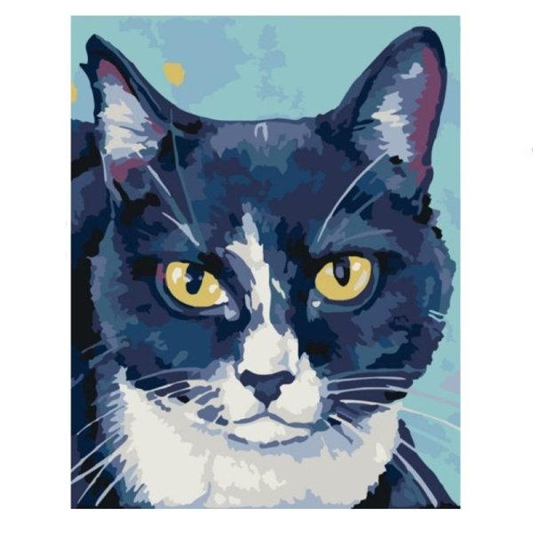 Кошка акриловыми красками