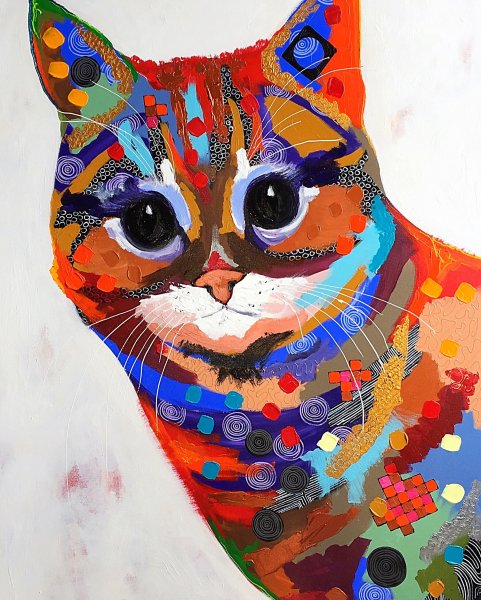 Кошка акрилом